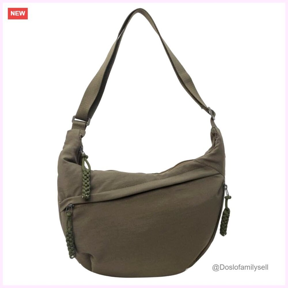 Nylon Crossbody Bag with Adjustable Strap, Waterproof Tote for Travel